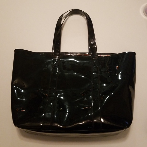 Victoria Secret Black and Pink Shiny Tote - Picture 3 of 5